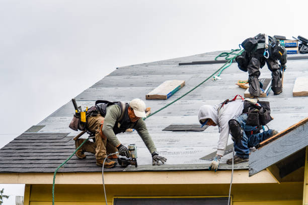 Professional Gutter Installation technician working in Mary Esther, FL